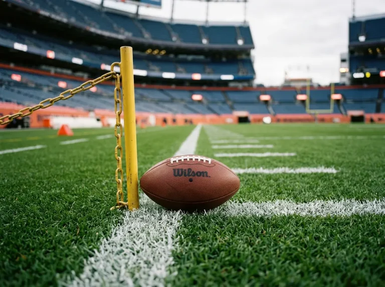 American football on a gridiron field with yard markers for UK beginners learning to bet