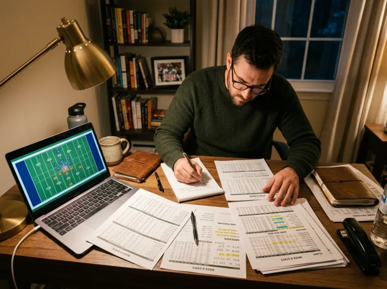 NFL betting strategy framework showing bankroll management and value betting for UK punters